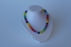 Collier ca. 41cm + Verlängerungskettchen, Polariskugel 12mm in bunt