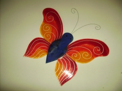 Schmetterling z. Hängen, Fusingglas 60 x 45 cm, reine Handarbeit, wetterbeständig